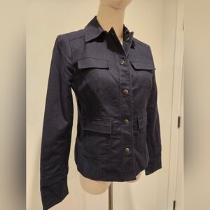 Ann taylor blue utility blazer tailored jacket